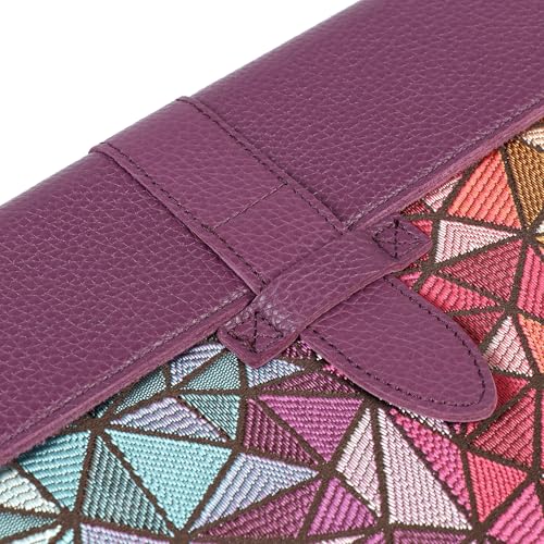 LONDO Leather Sleeve Compatible with MacBook Pro 14 & Air 13-13.3 Inch (M5, M4, M3, M2, M1, Pro, Max) & iPad Pro 12.9, Premium Top Grain Leather Laptop Bag, 2020 to 2026 Models - color: Purple, size: 13-14 inches