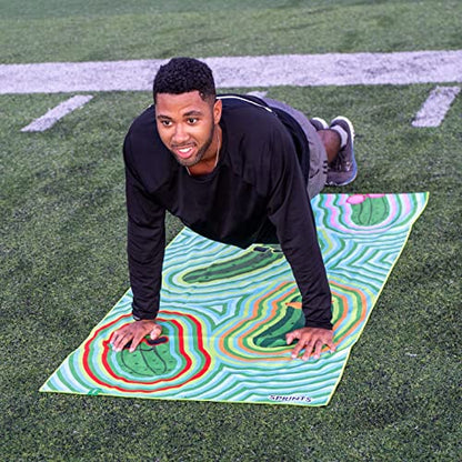 Sprints Athletic Running Towel, Full-Sized, Car Seat Cover - Moisture Wicking (Pickles) - color: Pickles