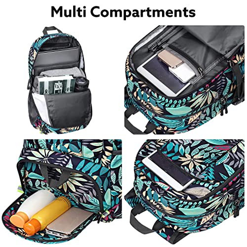 G4Free 40L Lightweight Packable Hiking Backpack, Waterproof Travel Daypack - color: Blue Leaf