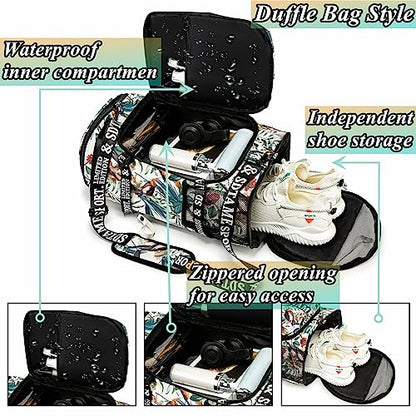 Gym Duffle Bag Backpack with Shoe Compartment,4 ways Travel Backpack for Women and Men,Multi-Functional Weekender bag with Waterproof Layer&Laptop Compartment for Fitness, Travel,Camping - color: Yellow