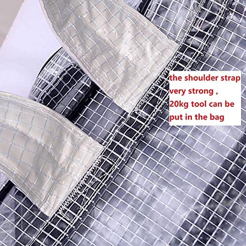 ESD 15.7inch 40cm*35cm*15cm anti-static clear pvc backpack,cleanroom engineer tool bag full cover pvc for put computer tool working in clean room 5PCS - color: Five Pieces Black Small