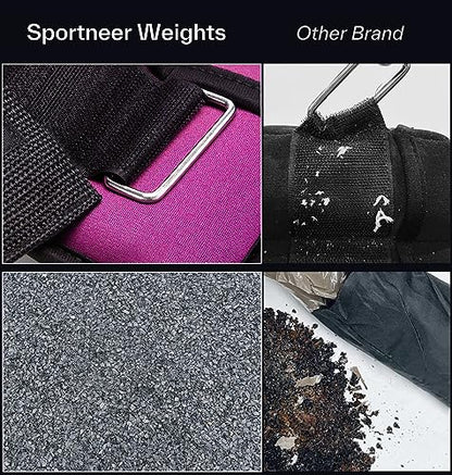 Sportneer Adjustable Ankle Weights for Women and Men 7 lbs/Pair Adjustable Leg Weights with Secure Straps, Strength Training Weighted for Yoga, Walking, Running, Aerobics, Gym, Physical Therapy - color: Pink