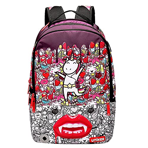 Graffiti Backpack for School, 20L Casual Daypack, Designer Laptop Backpack for 15.6 Inch Laptop - color: Unicorn