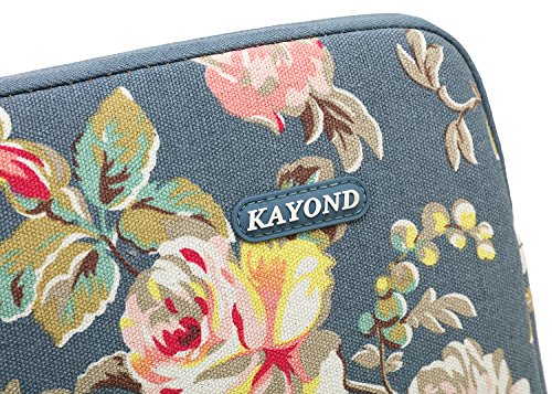 kayond Water-Resistant Canvas 14.1 Inch Laptop Sleeve-Blue Water Hyacinth - color: Blue water hyacinth, size: 14-14.1 inch