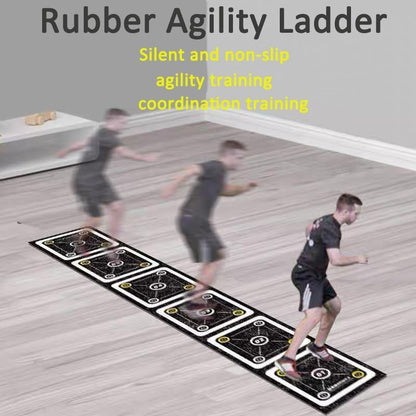 Rubber Agility Ladder 8.8 Ft Non-Slip Speed Agility Training Ladder for Soccer Footwork Training，Flat Agility Ladder for Children's Physical Training Equipment - color: 8.8 ft