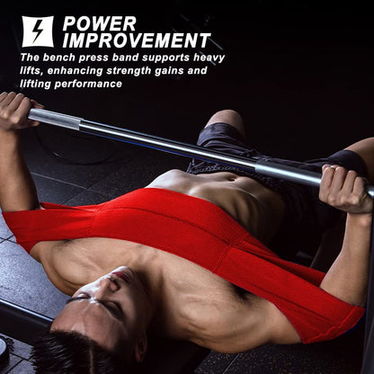 LARA STAR Bench Press Power Resistance Band, Bench Power Weight Lifting Training Fitness Increase Strength Push Up Gym Workout - color: Red(Tension:200-300lb)