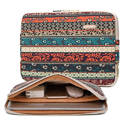 kayond Water-Resistant Canvas 17 Inch Laptop Sleeve-Red Bohemia - color: Red Bohemia, size: 17 inch