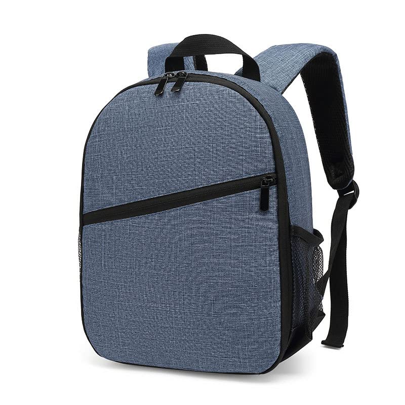 Camera Backpack Waterproof Camera Bag Large Capacity Camera Case For Men Women (Blue) - color: Blue