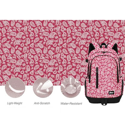 rickyh style School Backpack Travel Bag for Men & Women Lightweight College Back Pack with Laptop Compartmen - color: 01hongmao