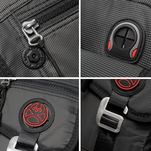 NICGID Sling Bag Chest Shoulder Backpack Crossbody Bags for Tablet Laptop Outdoor Hiking Men Women - color: Black-2629