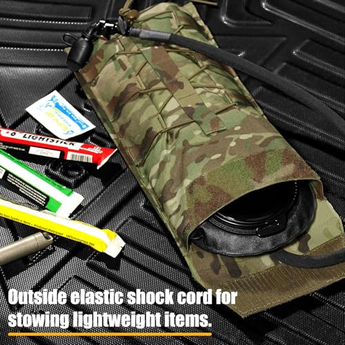 PETAC GEAR 1.5L / 3L Tactical Hydration Pack，Molle Carrier Pouch for 50 oz /100 oz Hydration Bladder Daypack Water Backpack. - color: MC, size: 3L bag only