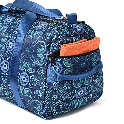 Boulder Bee Pickleball Tote Bag for Women with Paddle Holder - color: Blue-Duffel Bag