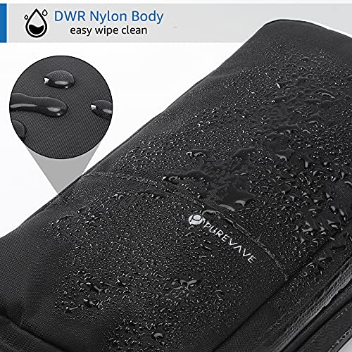 Purevave Compact Mens Toiletry Travel Bag Hanging, Mens Dopp Kit for Travel Waterproof, Wash Pouch Black - color: Black