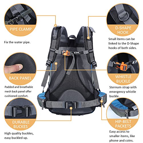 Diamond Candy Waterproof Hiking Backpack for Men and Women, Lightweight Day Pack for Travel Camping | Waterproof - color: Blue