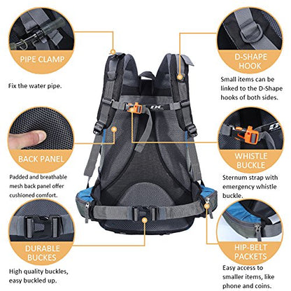 Diamond Candy Waterproof Hiking Backpack for Men and Women, Lightweight Day Pack for Travel Camping | Waterproof - color: Blue
