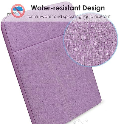 ProElife 15-Inch Laptop Sleeve Case for 2025-2023 MacBook Air 15 inch with M4 M3 M2 Accessory Traveling Carrying Case Water-Resistant Bag Cover for MacBook Air 15'' 2025 2024 2023 M4 M3 M2 (Purple) - color: Purple