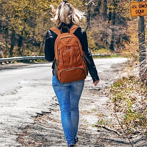 G4Free 40L Lightweight Packable Hiking Backpack, Waterproof Travel Daypack - color: Orange