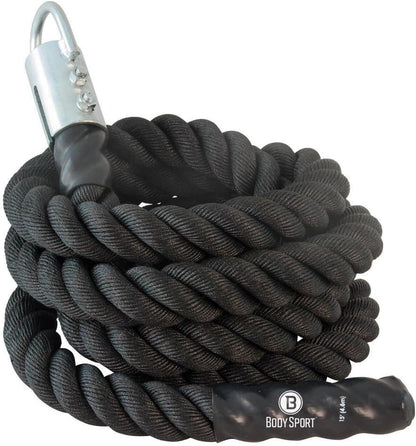 Body Sport Training Rope – Thick Battle Rope for Home or Gym Use, Long Durable Workout Rope – Made with Super-Strong Poly-Twine – Stands Up to Repeated Use Indoors & Outdoors - size: 1.5 in. Diameter x 15 ft. Length