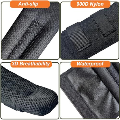 2 Pack Shoulder Strap Pad Backpack Strap Pads Tactical Vest Shoulder Pad Guitar Pad Width Up to 3.1" Compatible with Tactical Vest Tactical Sling Bag - color: Black