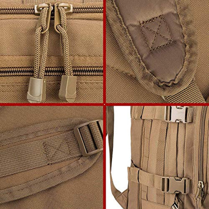 Greencity Laptop Backpacks Tactical 3 Day Expandable Bug Out Bag Classic Case Travel Hiking，Coyote - color: Coyote, size: Not with Belt