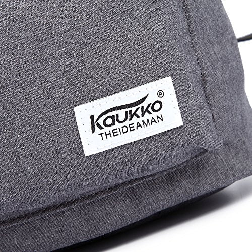 KAUKKO Drawstring Sports Backpack Gym Yoga Bag Shoulder Rucksack for Men and Women - color: Dark Grey