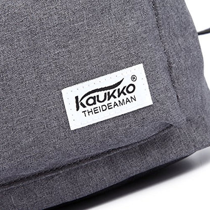 KAUKKO Drawstring Sports Backpack Gym Yoga Bag Shoulder Rucksack for Men and Women - color: Dark Grey