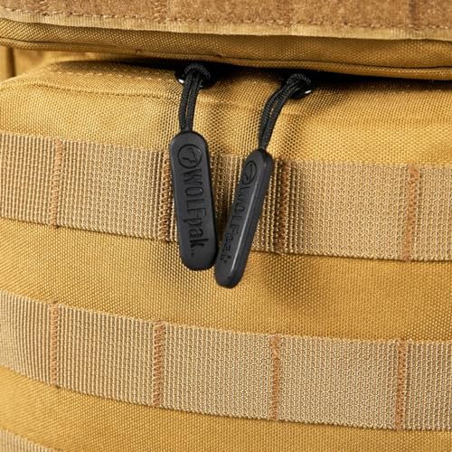 WOLFpak 9L Mini Tactical Backpack for Men & Women | Compact, Small Everyday Carry Bag for Gym, School, Travel | Durable, Water-Resistant Daypack with Molle System and Patch Panel (Khaki) - color: Khaki