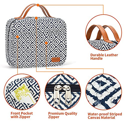 Bosidu Hanging Travel Toiletry Bag,Large Capacity Cosmetic Travel Toiletry Organizer for Women with 4 Compartments & 1 Sturdy Hook,Perfect for Travel/Daily Use/Christmas - color: Plaid