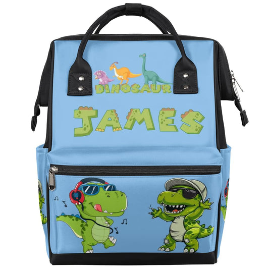 Dinosaur Diaper Backpack for Baby Boys - color: Blue