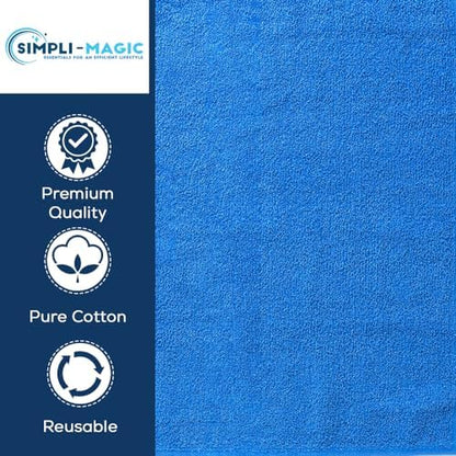 Simpli-Magic Cotton Hand Towels 16"x27" (12 Pack) – Soft Towels for Bathroom, Kitchen, Salon & Gym (Blue) - color: New Blue