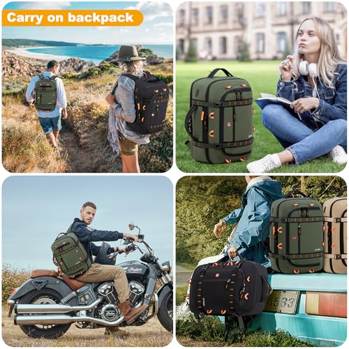 40L Travel Backpack,TSA Approved Carry On Backpack,Business Work Bag with Wet/Dry Compartment, Fits 17.3" Laptop, Duffel Bag for Men Women(LightGreen) - color: Lightgreen