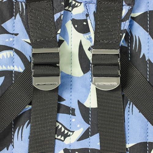 Amazon Essentials Unisex Kids' Backpack for Boys and Girls, Light Blue Shark Waves, One Size - color: Light Blue Shark Waves