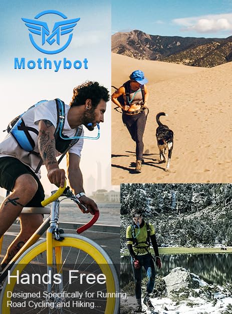 Mothybot Insulated Hydration Backpack Pack with 3L BPA Free Leak Proof Water Bladder, Large Storage Lightweight Hiking Daypack with Waist Pouches & Cooler Layer, for Running, Biking, Camping, Festival - color: Red