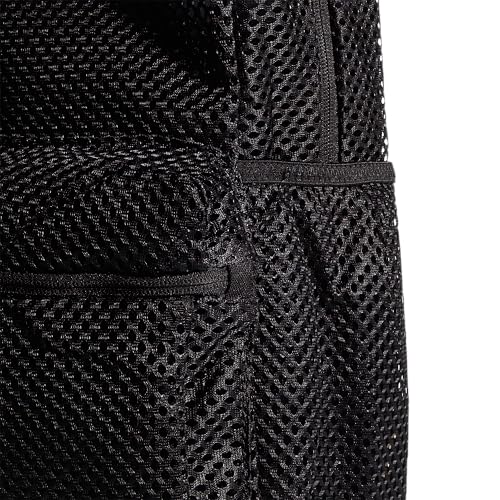 adidas Hermosa Mesh See-Through Backpack – Festival Concert Stadium Beach Bag, 29L, Black/White/2, OSFA - color: Black/White/2