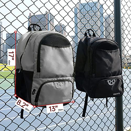 Mkour Soccer Bag - Football Basketball Volleyball Backpack with Ball Compartment and Holder - color: Spring green