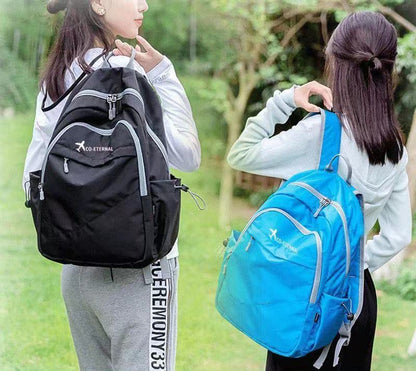 Geboldil Men's and women's lightweight foldable hiking travel backpack waterproof camping backpack - color: Black