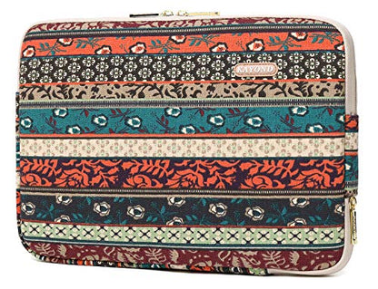 Kayond Canvas Water-Resistant 13.3 Inch Laptop Sleeve case for 12.5 inch 13inch Notebook Computer 12.9 Pocket Tablet (13-13.3 inch, Red Bohemia) - color: Red Bohemia, size: 13-13.3 inch