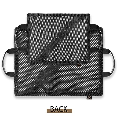 PETAC GEAR Tactical Storage Mesh Pouch Set,Insert Modular Utility Admin Pockets,Travel Organizer EDC Bag - color: Black