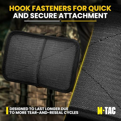 M-Tac Mesh Organizer Pouch with Hook & Loop Backing, EDC Tactical Admin Pouch, Backpack Organizer Insert, Small Gear Utility Bag - color: Black