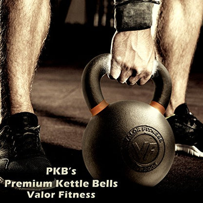 Valor Fitness Premium Cast Iron Kettlebells Powder Coated Kettle Bell Weights - Includes LB and KG Weight - color: D: 25LB