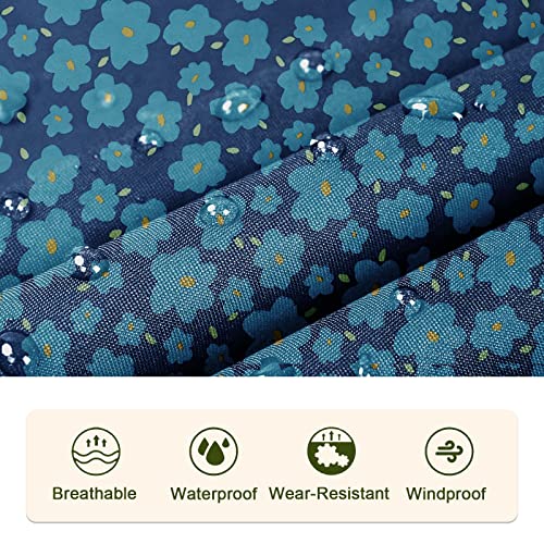 SaphiRose Unisex Rain Poncho Waterproof Raincoat Hooded for Adults Women with Pockets - color: Blue Cloak