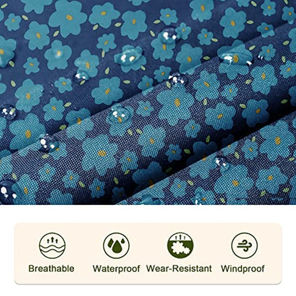 SaphiRose Unisex Rain Poncho Waterproof Raincoat Hooded for Adults Women with Pockets - color: Blue Cloak