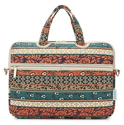 kayond Red Bohemia Patten Waterproof Laptop Shoulder Messenger Bag Case Sleeve for 15 Inch 15.6 Inch Laptop - color: Red Bohemia, size: 15-15.6 inch