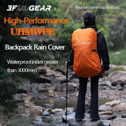 3F 20-85L backpack rain cover, waterproof, dustproof, wear-resistant, tear resistant outdoor hiking backpack cover (orange-M) - color: Orange-m
