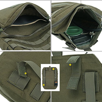 EXCELLENT ELITE SPANKER Tactical MOLLE Hydration Pack for 3L Hydration Water Bladder Molle Vest Accessory - color: Ranger Green