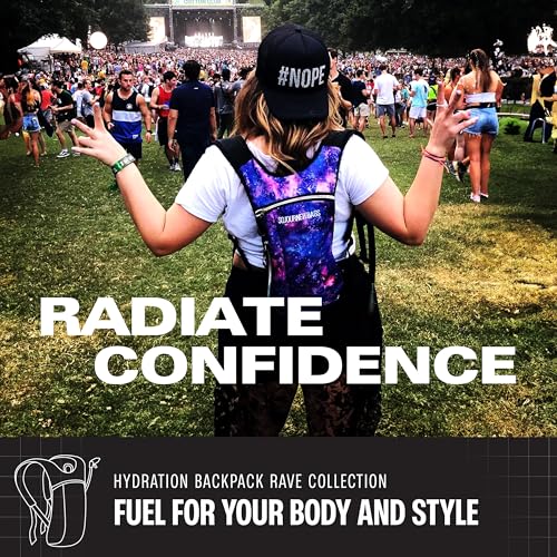 Sojourner Rave Hydration Pack - Hydration Backpack - Hydropack with 2L Bladder - Water Backpack for Festivals, Hiking, Running, Biking and More - color: USA
