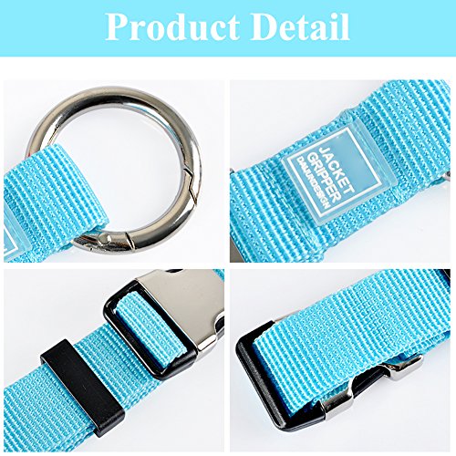 Add-A-Bag Luggage Strap Jacket Gripper, Luggage Straps Baggage Suitcase Belts Travel Accessories - Make Your Hands Free, Easy to Carry Your Extra Bags, Blue - color: Blue
