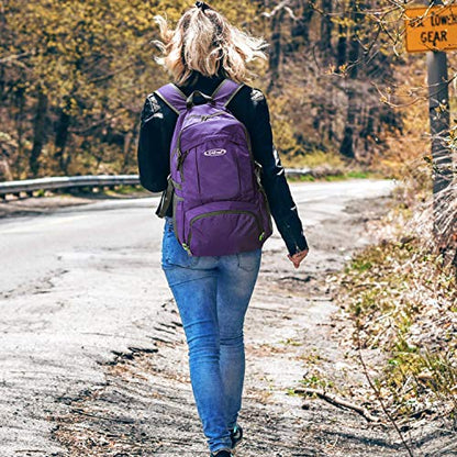 G4Free 40L Lightweight Packable Hiking Backpack, Waterproof Travel Daypack - color: Purple