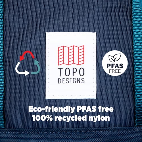 Topo Designs Global Travel Bag – 30L or 40L - Carry-On Compliant Most Airlines, Durable Travel Duffel Bag, Clam Shell Main Pocket, Laptop Sleeve, Backpack, Luggage (30L / Navy) - color: Navy, size: 30L