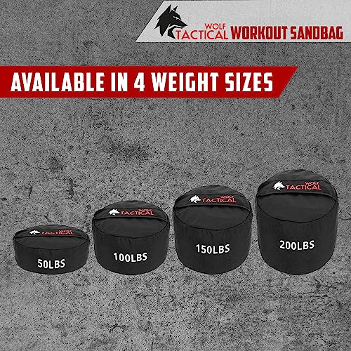 WOLF TACTICAL Sandbag Workout Bag Sand Bags for Weight Training Workout Sandbag Fitness Sand Bag - color: 200 LB